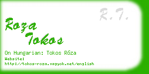 roza tokos business card
